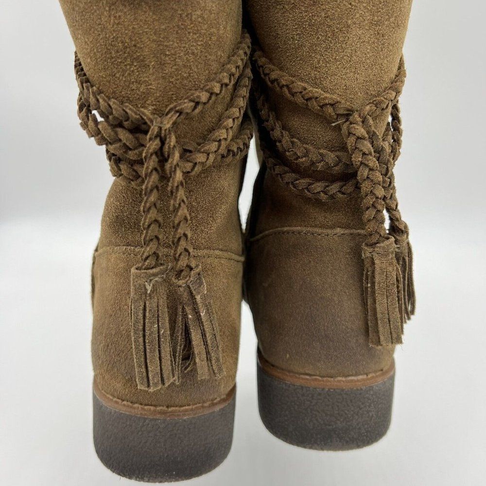 Abeo Blaine Suede Shearling Lined Brown Boots Women’s size 6 - Picture 5 of 7